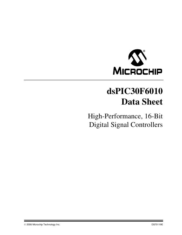 DSPIC30F6010-20E/PF Microchip Technology — datasheet