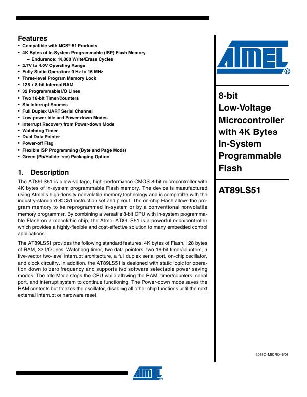 AT89LS51-16AC Microchip Technology — datasheet