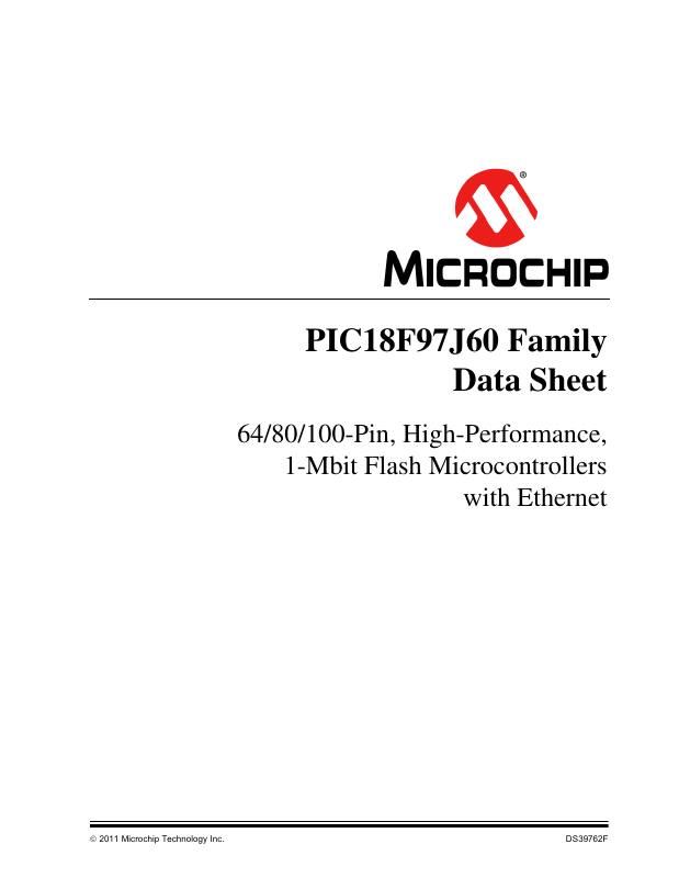 PIC18F96J65T-I/PT Microchip Technology — datasheet