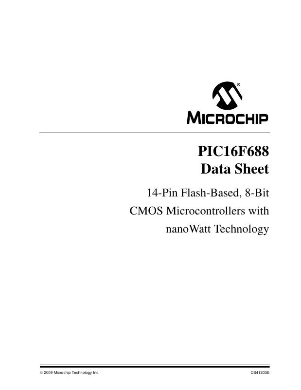 PIC16F688-I/SL Microchip Technology — datasheet
