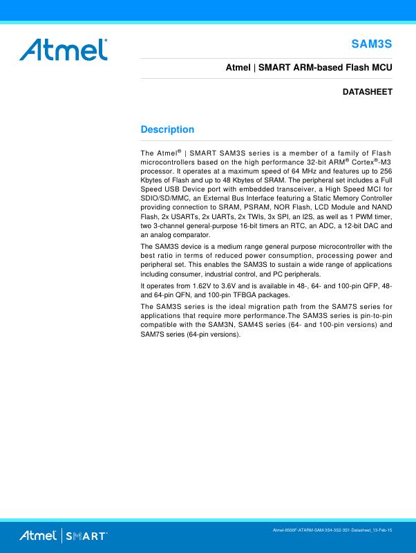 ATSAM3S4AA-AUR Microchip Technology — datasheet