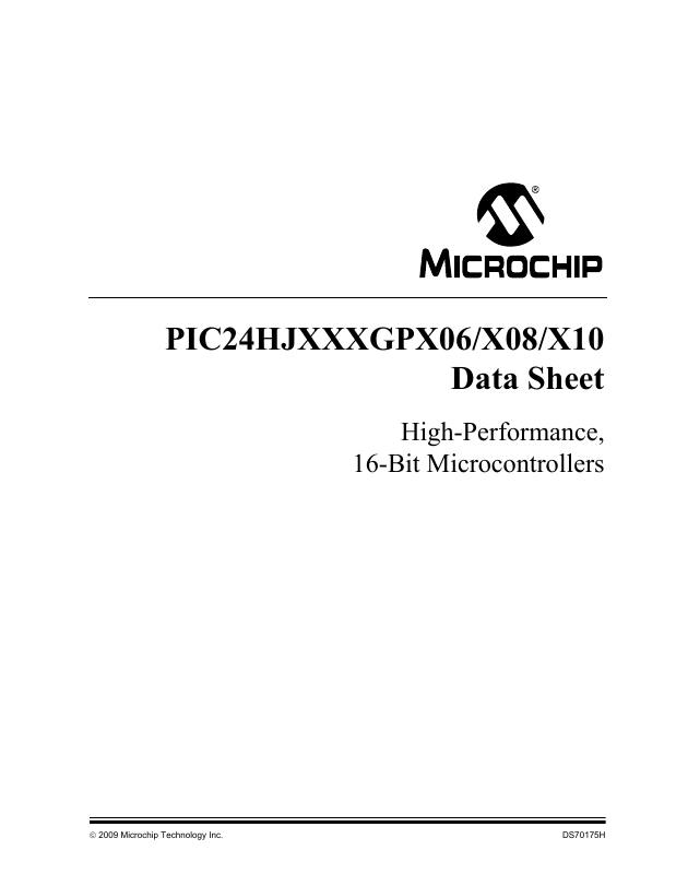 PIC24HJ64GP210T-I/PT Microchip Technology — datasheet