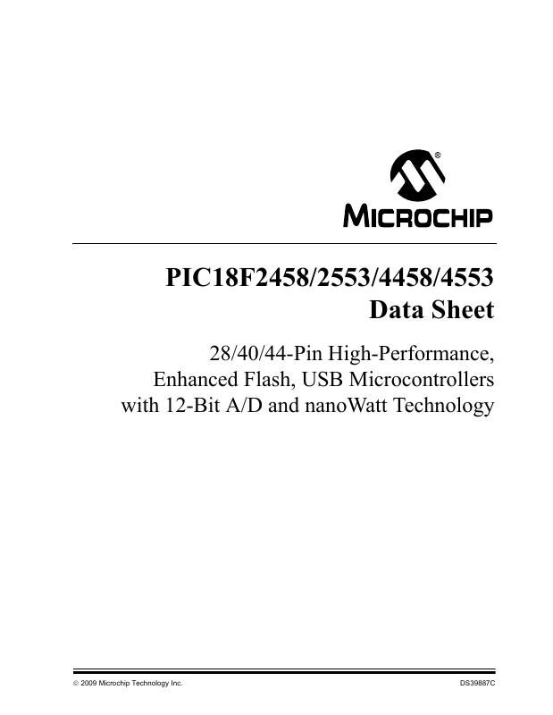 PIC18LF4553-I/ML Microchip Technology — datasheet