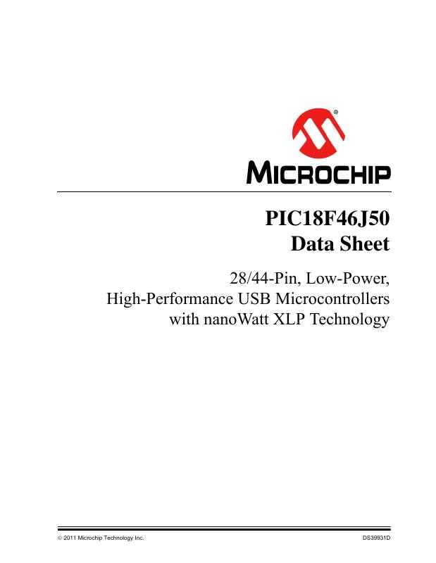 PIC18LF25J50T-I/SO Microchip Technology — datasheet