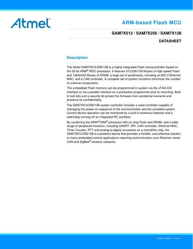 AT91SAM7X256B-AU Microchip Technology — datasheet