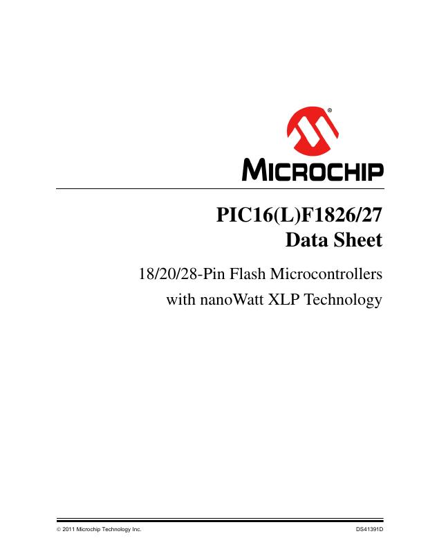 PIC16LF1826-E/MV Microchip Technology — datasheet