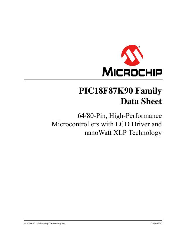 PIC18F66K90T-I/MR Microchip Technology — datasheet