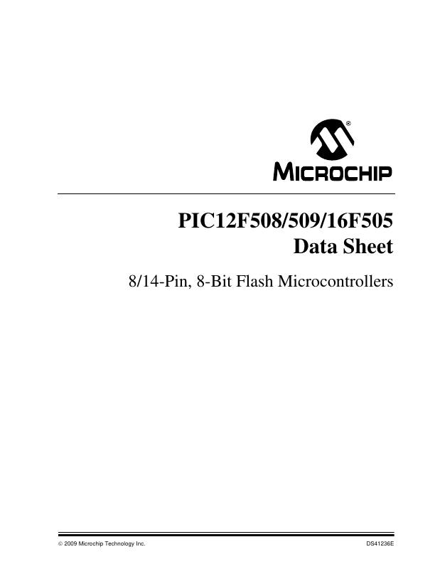 PIC16F505T-E/SL Microchip Technology — datasheet
