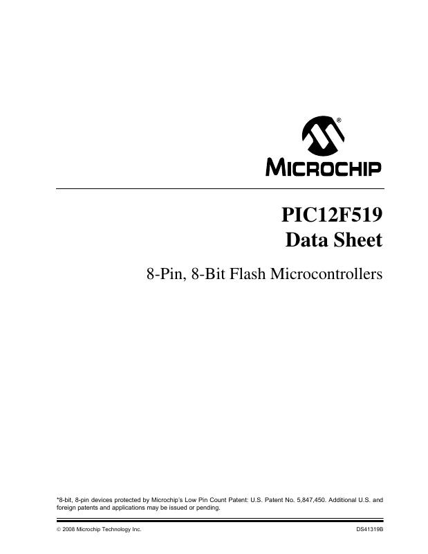 PIC12F519T-I/MC Microchip Technology — datasheet