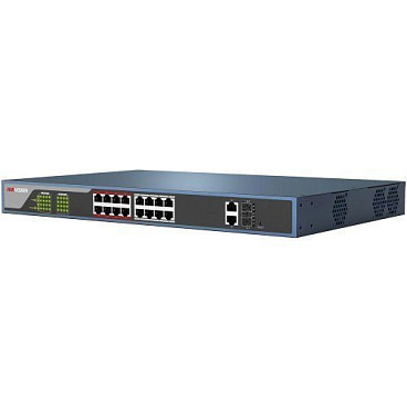 PoE-коммутатор (Web-интерфейс) Hikvision DS-3E1318P-E с 16 PoE-портами