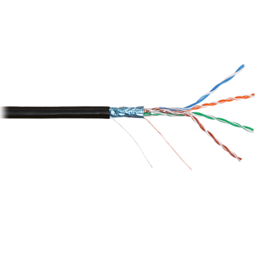 Кабель NIKOLAN NKL 4700B-BK F/UTP для внешней прокладки, 305 м