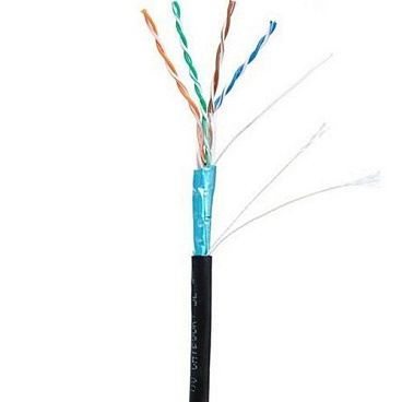Кабель F/UTP NETLAN EC-UF004-5E-PE-BK кабель внешний Cat 5e, 305 м