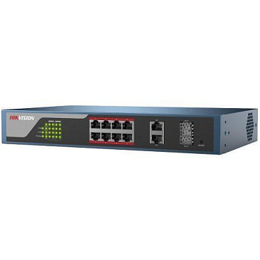 PoE-свитч (Web-интерфейс) Hikvision DS-3E1310P-E с 8 PoE-портами